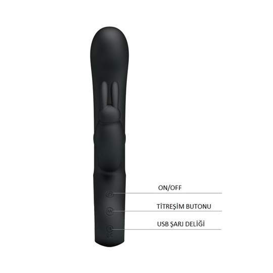  VibratörlerLilituShopUSB Şarjlı 12 Fonksiyonlu Klitoris Uyarıcılı Teknolojik Tavşan Vibratör - Webb