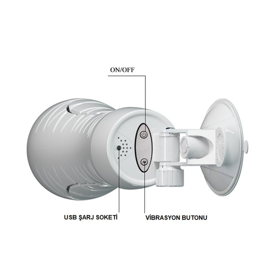 Vajina lovetoyUSB Şarjlı 12 Titreşimli Realistik Suni Vajina Erkek Mastürbatör