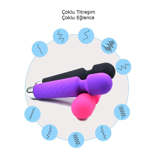  VibratörlerLilituShopUSB Şarjlı 20 Fonksiyonlu Teknolojik Vibratör - AV Magic