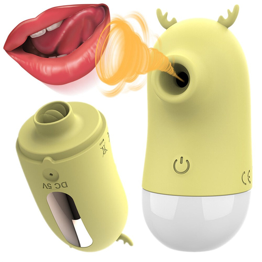 Modern VibratörlerLilituShopUSB Şarjlı 5 Emme ve Dil Uyarım Fonksiyonlu Teknolojik Vibratör