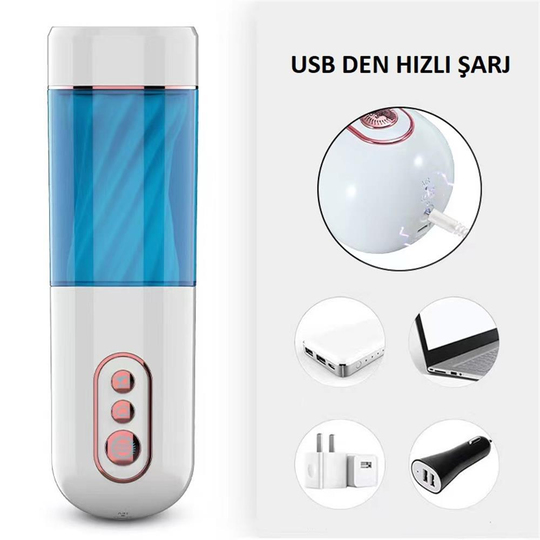 Vajina Ve MastürbatörLilituShopUSB Şarjlı Emme Modlu Sesli Teknolojik Mastürbatör