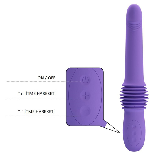 Vibratör ÇeşitleriLilituShopUSB Şarjlı İleri Geri Hareketli Teknolojik Vibratör Mor - Pazuzu
