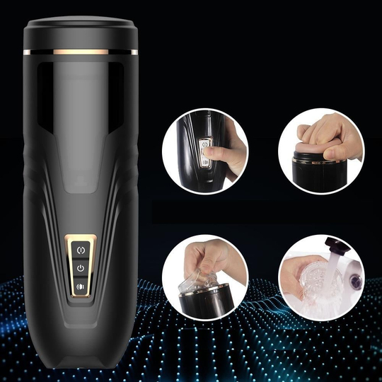 Vajina Ve MastürbatörLilituShopUSB Şarjlı Titreşimli İleri Geri & Rotasyon Ayarlı Sesli Masturbatör - Rita