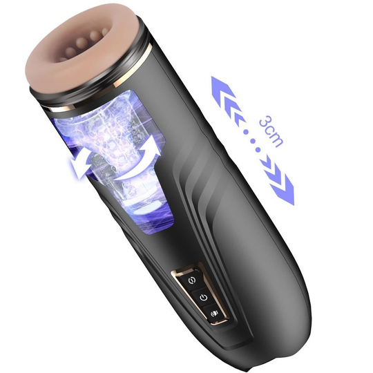 Vajina Ve MastürbatörLilituShopUSB Şarjlı Titreşimli İleri Geri & Rotasyon Ayarlı Sesli Masturbatör - Rita