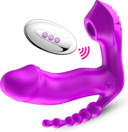 Vibratör ÇeşitleriLilituShopUSB Şarjlı Uzaktan Kumandalı Klitoris Emme Fonksiyonlu Çamaşır Altı Isıtmalı Teknolojik Vibratör