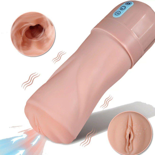Vajina Ve MastürbatörLilituShopUSB'den Şarjlı Emme ve Güçlü Titreşim Fonksiyonlu Realistik Masturbatör - Beate