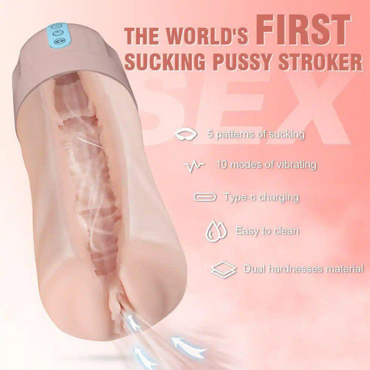 Vajina Ve MastürbatörLilituShopUSB'den Şarjlı Emme ve Güçlü Titreşim Fonksiyonlu Realistik Masturbatör - Beate