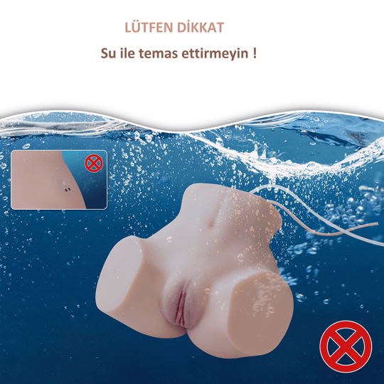 Vajina Ve MastürbatörLilituShopUSB'den Şarjlı Kumandalı 5 Emme ve 5 Titreşim Fonksiyonlu Realistik Kalça