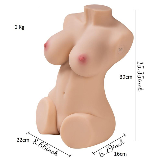 Vajina Ve MastürbatörLilituShopUSB'den Şarjlı Kumandalı Emme ve Titreşim Fonksiyonlu Realistik Kalça - Wendy