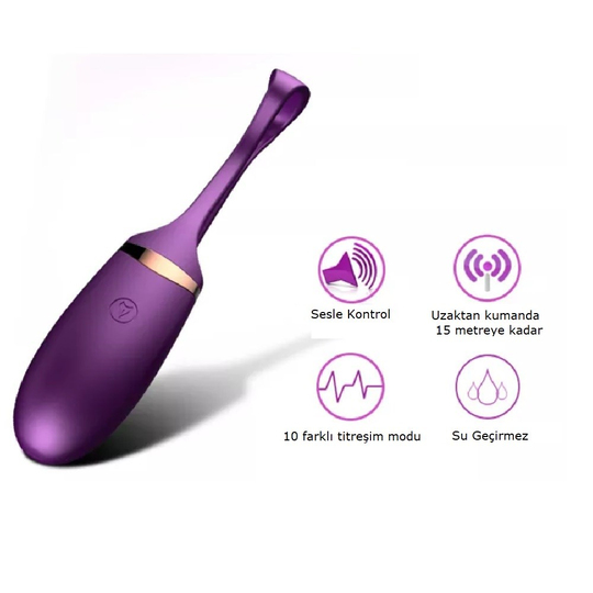  VibratörlerLilituShopUzaktan Kumandalı Ses Kontrollü 10 Titreşimli Zevk Yumurtası