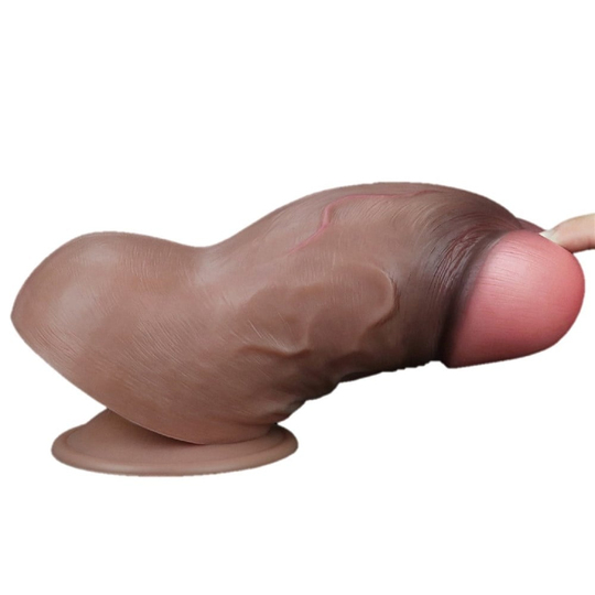  Realistik Titreşimsiz PenisLilituShopYeni Nesil Çift Katmanlı 18,2 cm Realistik Kalın Dildo Penis