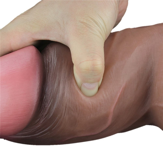  Realistik Titreşimsiz PenisLilituShopYeni Nesil Çift Katmanlı 18,2 cm Realistik Kalın Dildo Penis