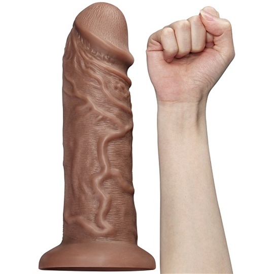  Realistik Titreşimsiz PenisLilituShopYeni Nesil Çift Katmanlı 26,6 cm Realistik Kalın Dildo Melez Penis