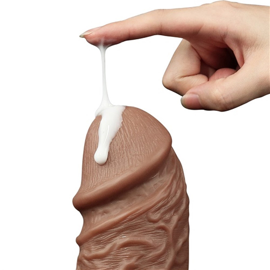  Realistik Titreşimsiz PenisLilituShopYeni Nesil Çift Katmanlı 26,6 cm Realistik Kalın Dildo Melez Penis