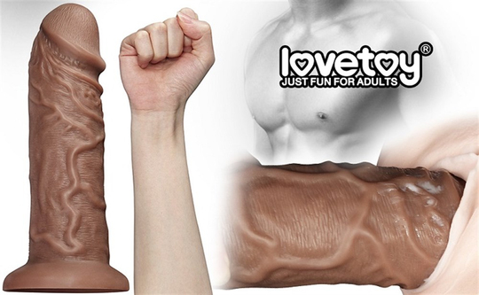  Realistik Titreşimsiz PenisLilituShopYeni Nesil Çift Katmanlı 26,6 cm Realistik Kalın Dildo Melez Penis