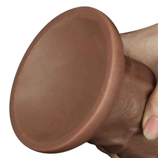 Realistik Titreşimsiz PenisLilituShopYeni Nesil Çift Katmanlı 26,6 cm Realistik Kalın Dildo Melez Penis