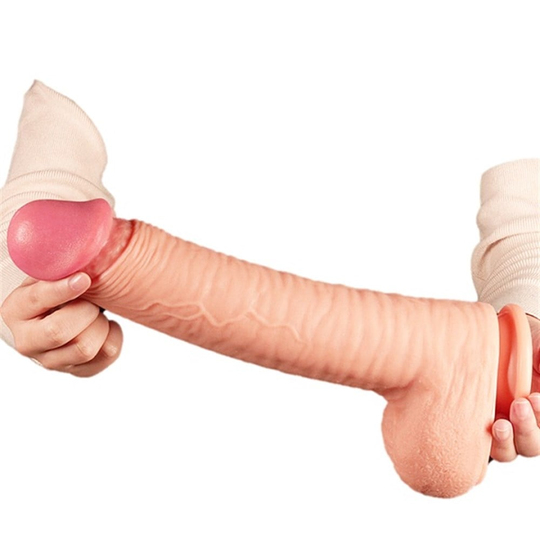  Realistik Titreşimsiz PenisLilituShopYeni Nesil Çift Katmanlı 30,5 cm Realistik Dev Dildo Penis