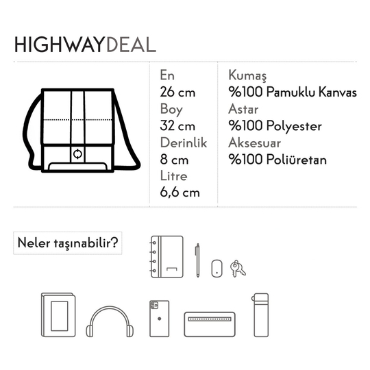 Highway Deal Omuz Çantası - Haki | Nors