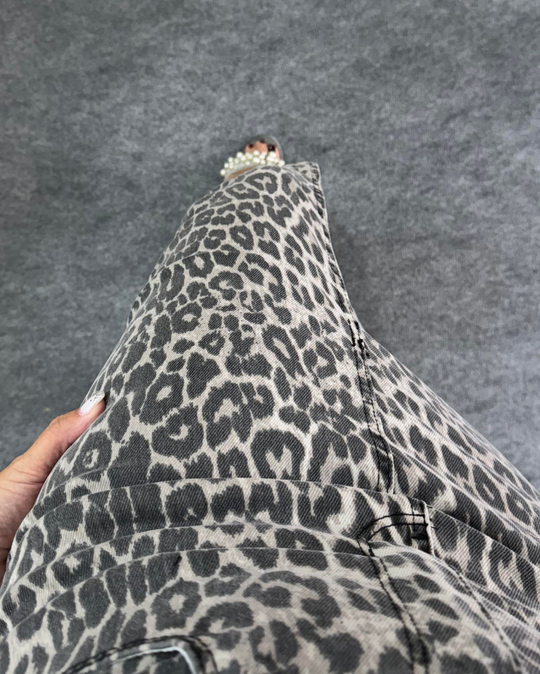 ETEKOrjinal marka premium seri likralı uzun koyu bej  midi boy leopar etek