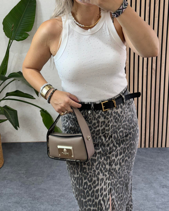 ETEKOrjinal marka premium seri likralı uzun koyu bej  midi boy leopar etek