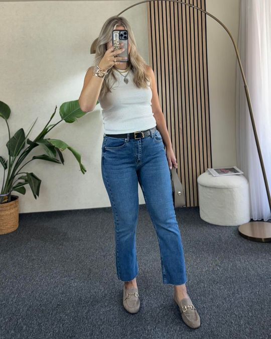 JEANMavi Orjinal Marka Etiketli Yüksek bel Vücudu toparlayan full likralı Boyfit jean Pantolon