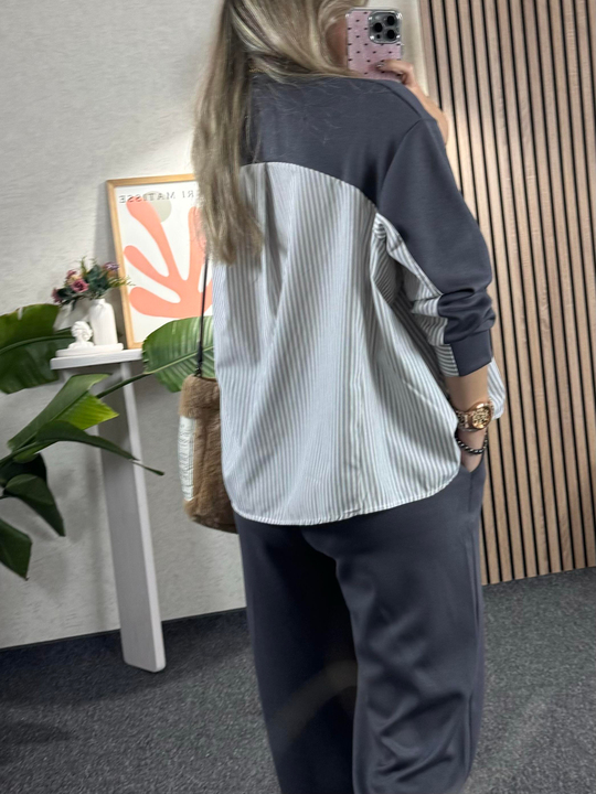 TAKIMFüme Garnili Oversize Takım