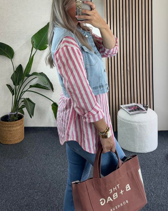 YELEKCrop Model Açık Mavi Kot Yelek