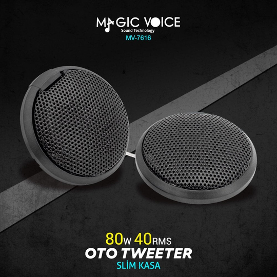 Magicvoice 80 Watt Maks / 40 Watt Rms Güç Slim Kasa Oto Tweeter MV