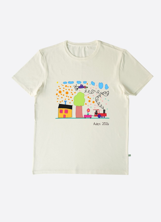 Organik Basic Erkek T-Shirt Ekru