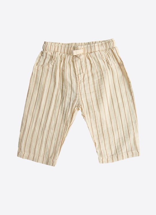 Organik Boho Striped Müslin 2li Takım Natural