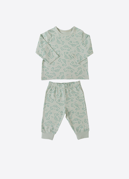 Organik Cody 2li Pijama Takımı Yeşil