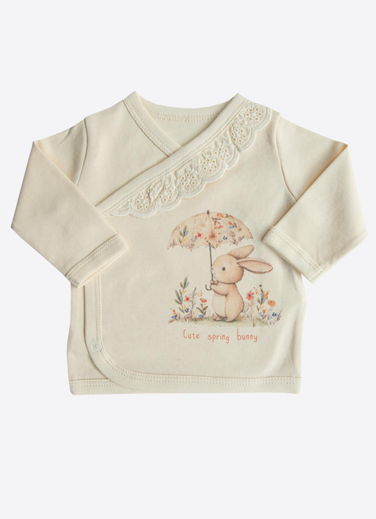 Organik Cute Bunny 5li Hastane Çıkış Seti Natural