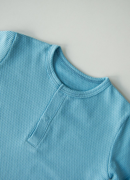 Organik Dorian 2li T-Shirt Mavi-Yeşil