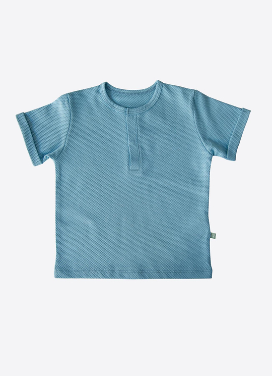 Organik Dorian 2li T-Shirt Mavi-Yeşil