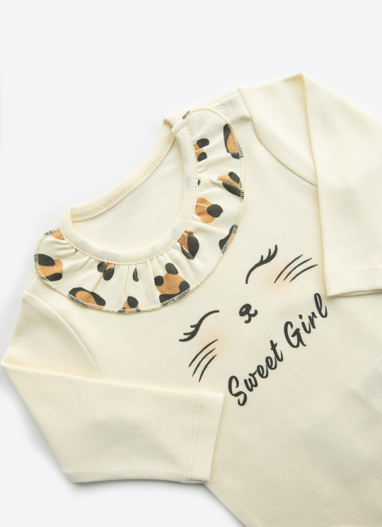 Organik Leopar 3lü Takım Natural