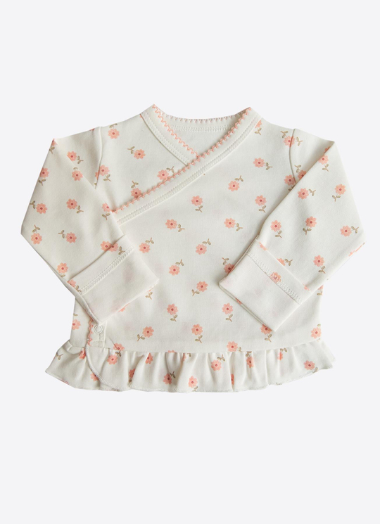 Organik Lovely Flowers 12li Hastane Çıkış Seti Pembe