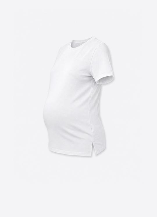 Organik Lucy Hamile T-Shirt Beyaz