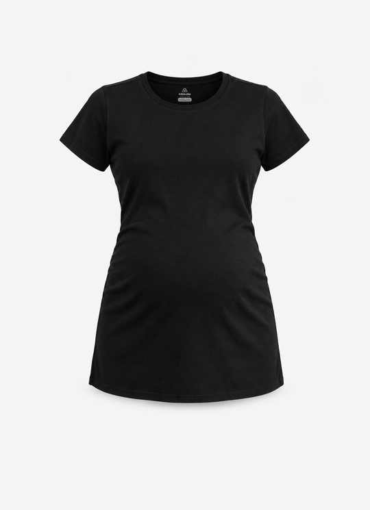 Organik Lucy Hamile T-Shirt Siyah