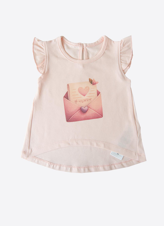 Organik Mellow 2li T-Shirt Beyaz Pembe
