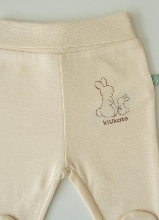 Organik New Basic Patikli Pantolon Natural