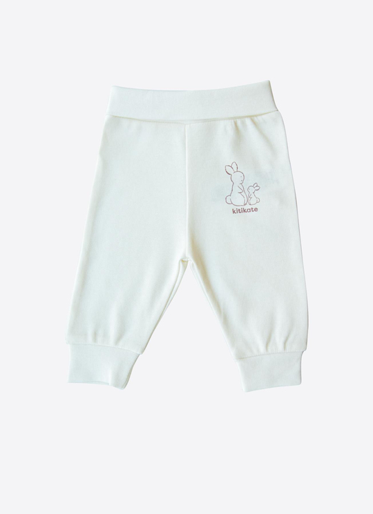 Organik New Basic Patiksiz Pantolon Ekru