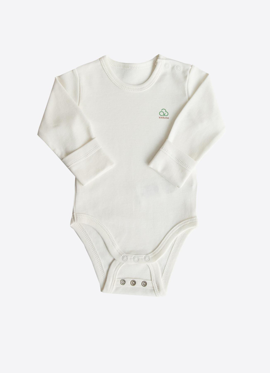 Organik New Basic Uzayan Uzun Kol Body Ekru