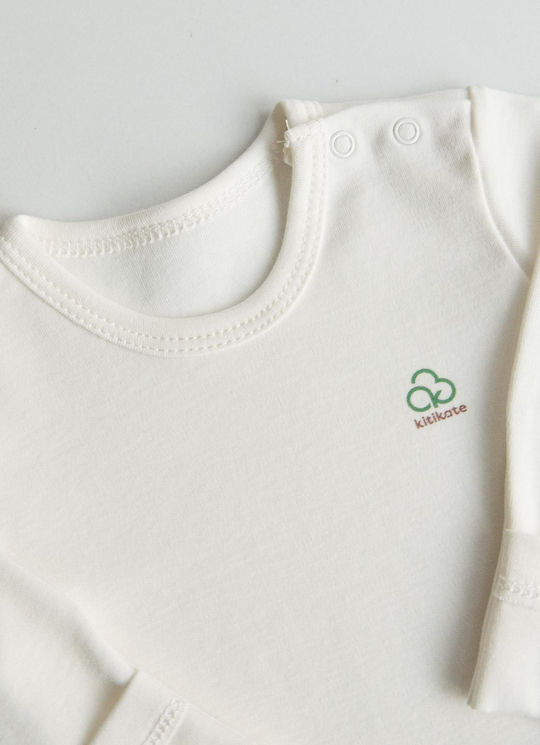 Organik New Basic Uzayan Uzun Kol Body Ekru
