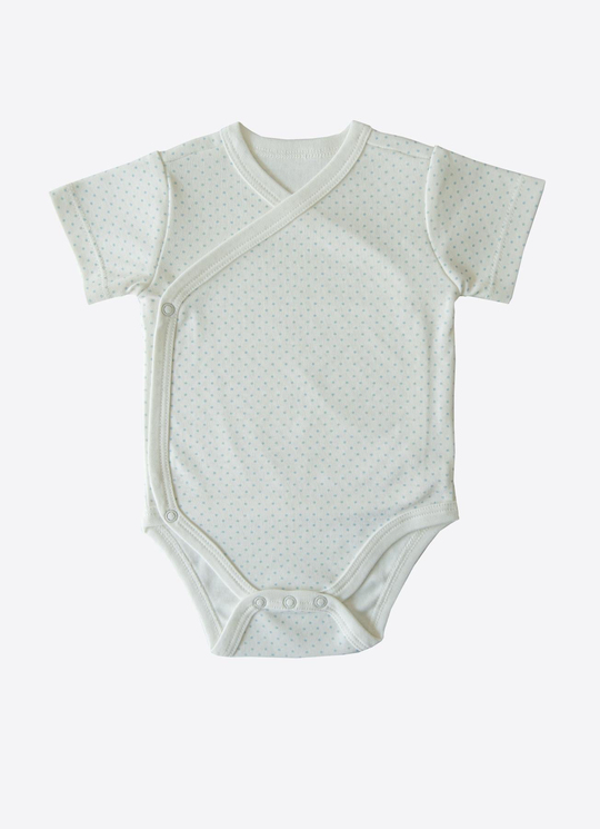 Organik New Dreams 3lü Kısa Kol Kruvaze Body Mavi
