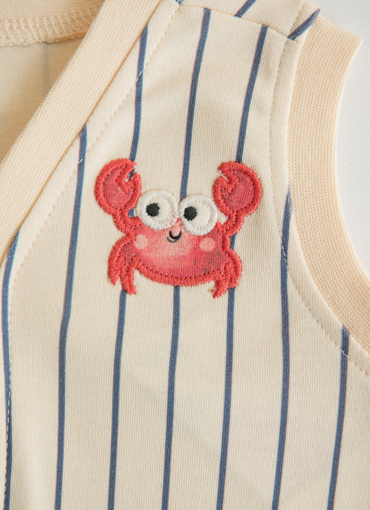 Organik Red Crab Yelek Natural