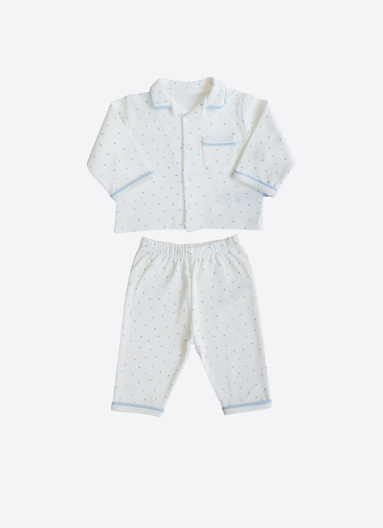 Organik Rory 2li Pijama Takımı Mavi