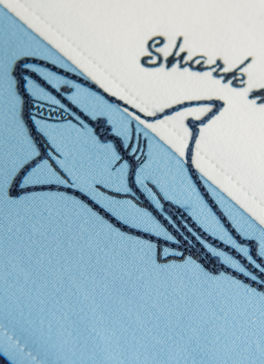 Organik Shark 2li Takım Mavi