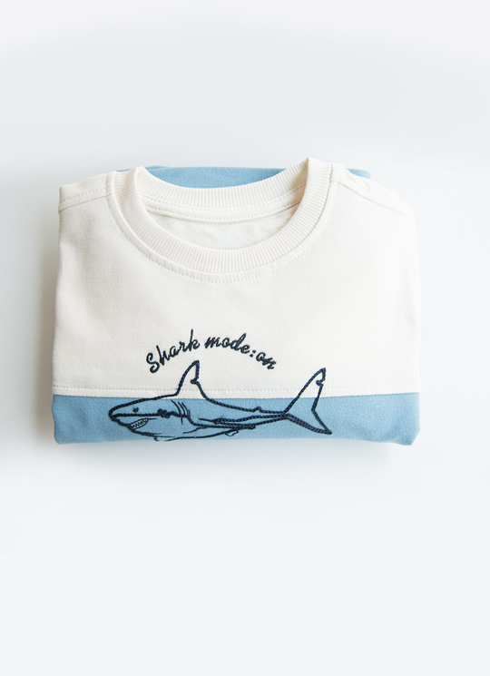 Organik Shark 2li Takım Mavi