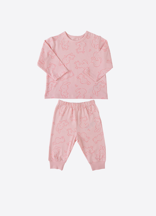 Organik Zody 2li Pijama Takımı Pembe