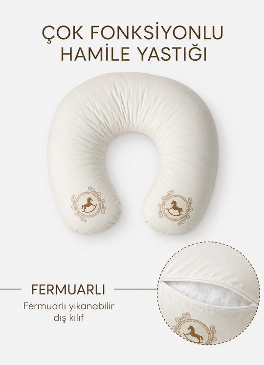 Royal Çok Fonksiyonlu Emzirme Yastığı Natural